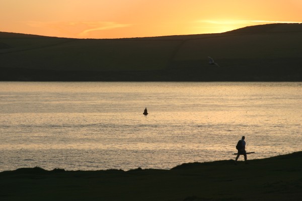 Cornwall Countryside: Sunset on the cliffs (IMG_0698.JPG, 600 x 400, 48.0K) 