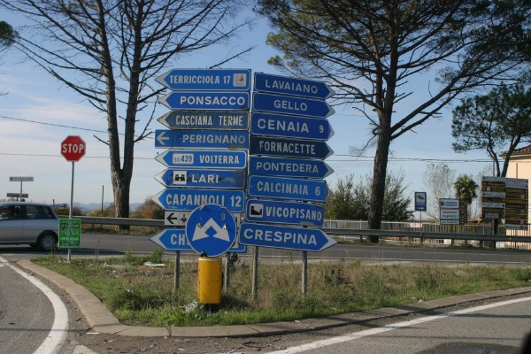 Cornwall Weblog: Italian road direction signs (IMG_1272.JPG, 600 x 400, 100.0K) 