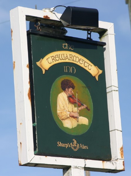 Cornwall Weblog: Trewarmett Pub Inn sign (IMG_1490.JPG, 446 x 600, 56.0K) 