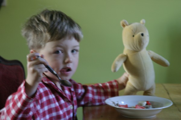 Cornwall Weblog: Nathanel and Pooh Bear (IMG_1756.JPG, 600 x 400, 40.0K) 